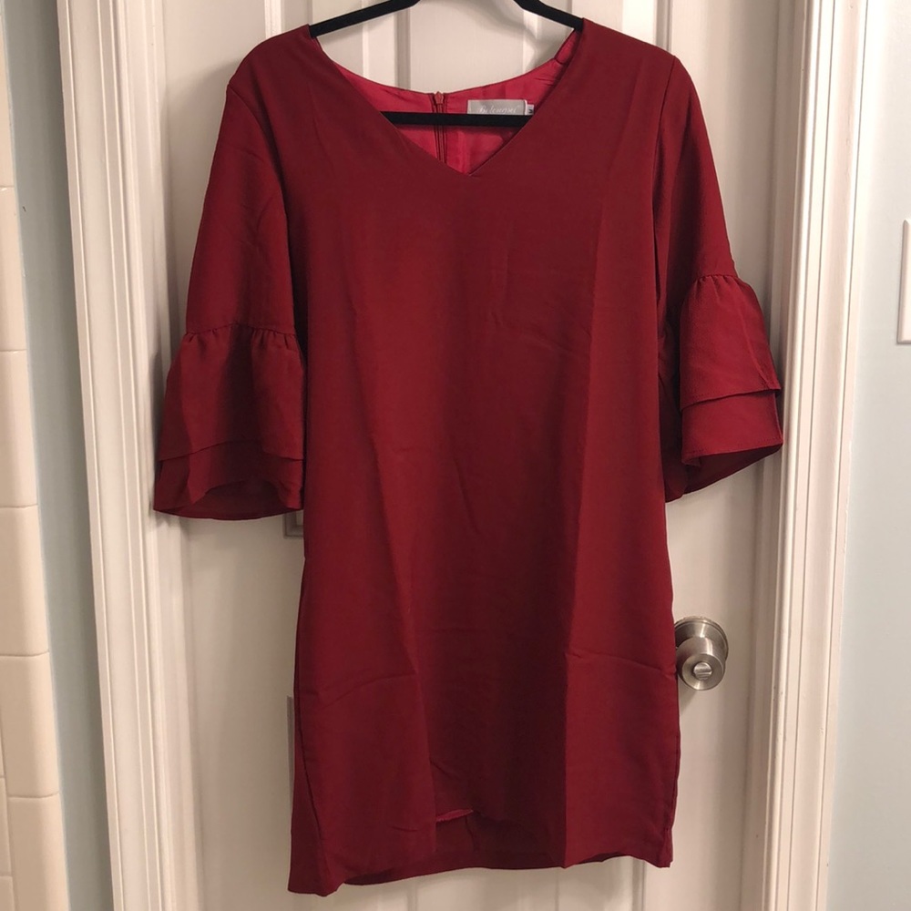 Fall Bell 3/4 Sleeve Shift Dress